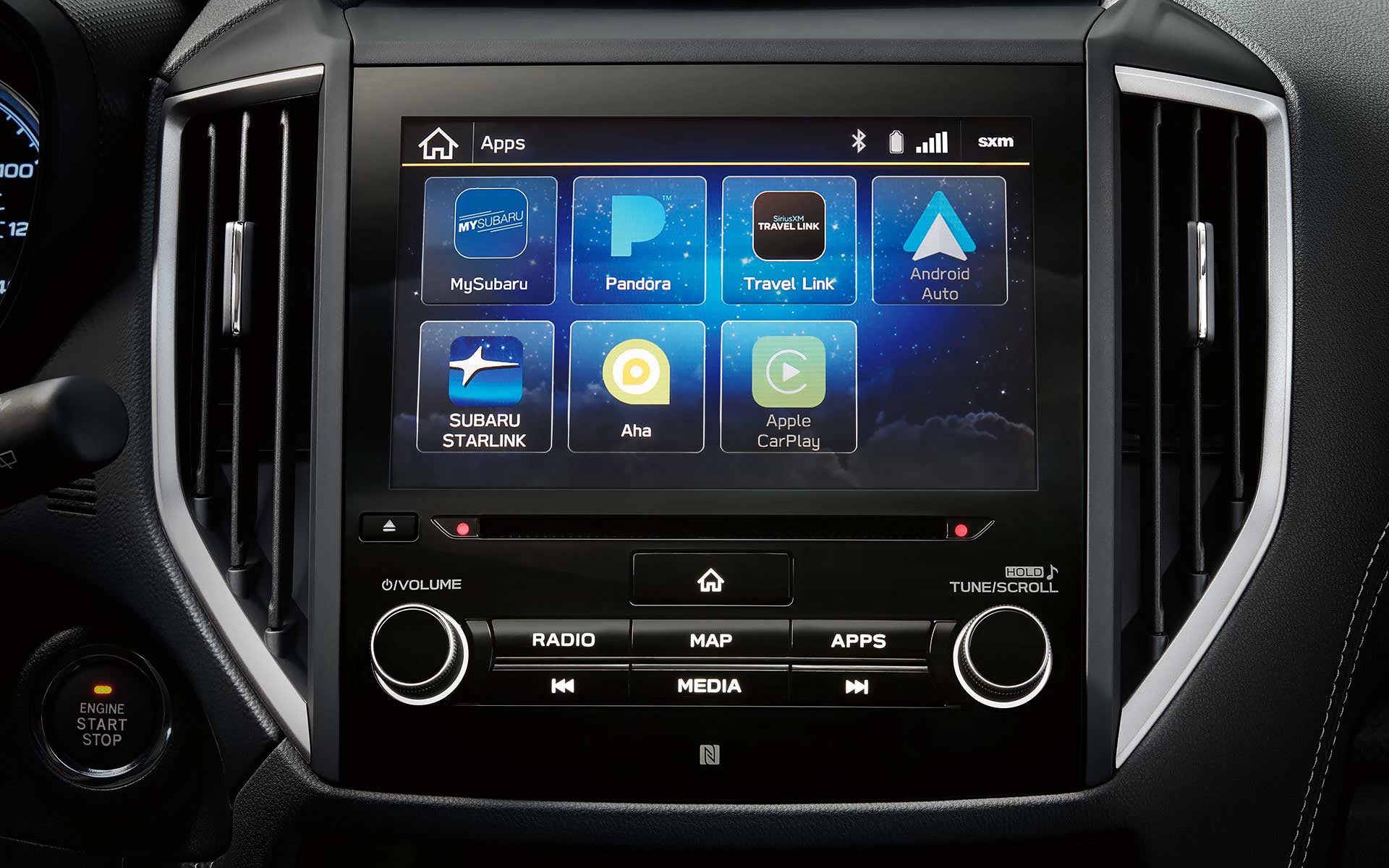 A close-up of the SUBARU STARLINK Multimedia touchscreen on the 2022 Forester. | Subaru Superstore of Surprise in Surprise AZ
